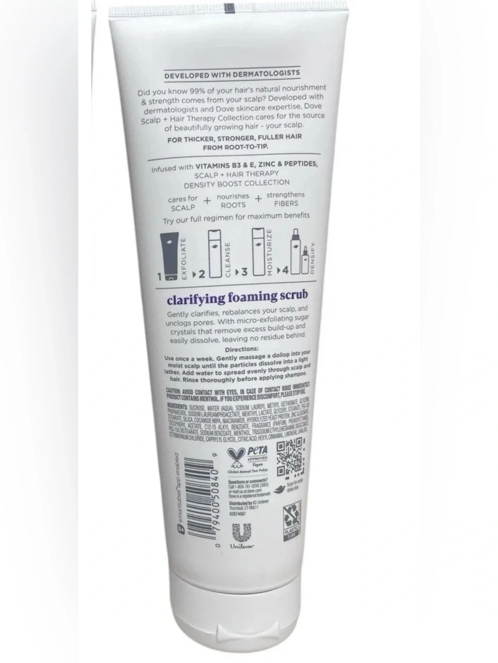 Dove Scalp + Hair Therapy Density Boost Clarifying Foaming Scrub 0% Sulfates
